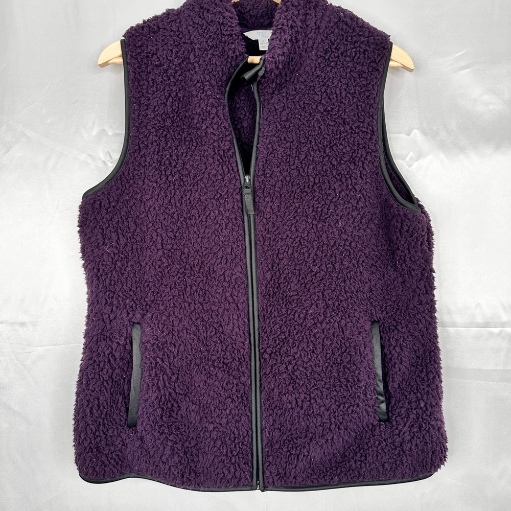 Time and Tru Purple Fleece Vest Size 12/14‎